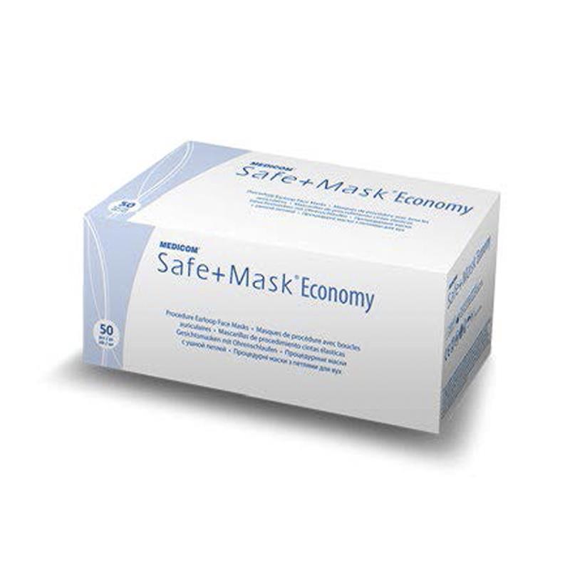 Изображение Маска 3-сл Safe Masks Economy голубой 50шт Medicom 2315 1 из 1
