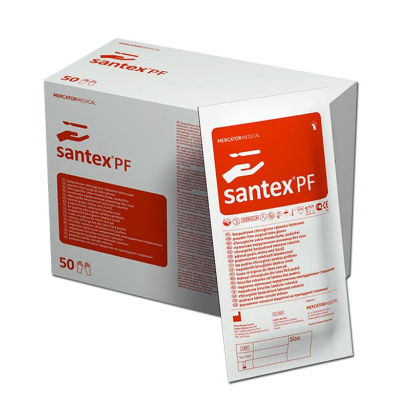 Изображение Перчатки хирург 7,5 Santex PF с валиком стер латексные неопудр с внутр синт покрытием 1 из 1
