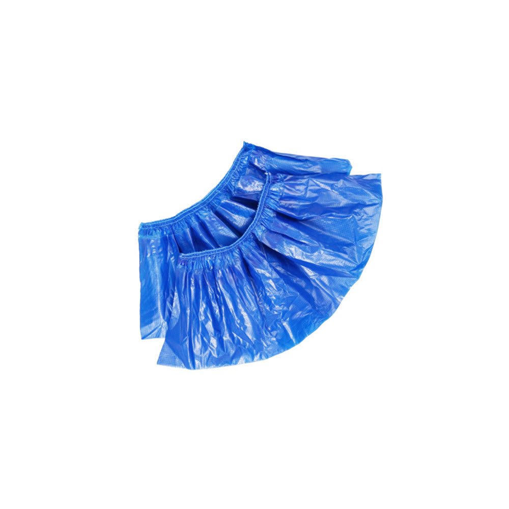 Изображение Бахилы на резинках 6гр, нестерильные, синие, двухслойные, ПНД2-8/18/2р-С-С, 350пар