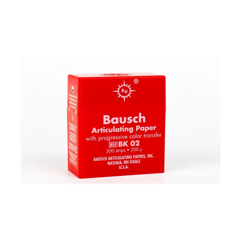 Изображение BK 02 Бумага артикуляционная Bausch 200мкм красная в пласт кассете 300л 1 из 1