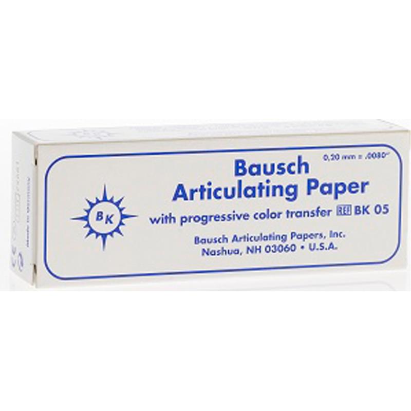 Изображение BK 05 Бумага артикуляционная Bausch 200мкм синяя в кассете 300листов