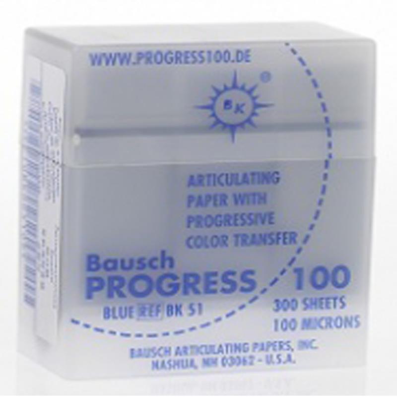Изображение BK 51 Бумага артикуляционная Bausch PROGRES 100мкм синяя 300л 1 из 1