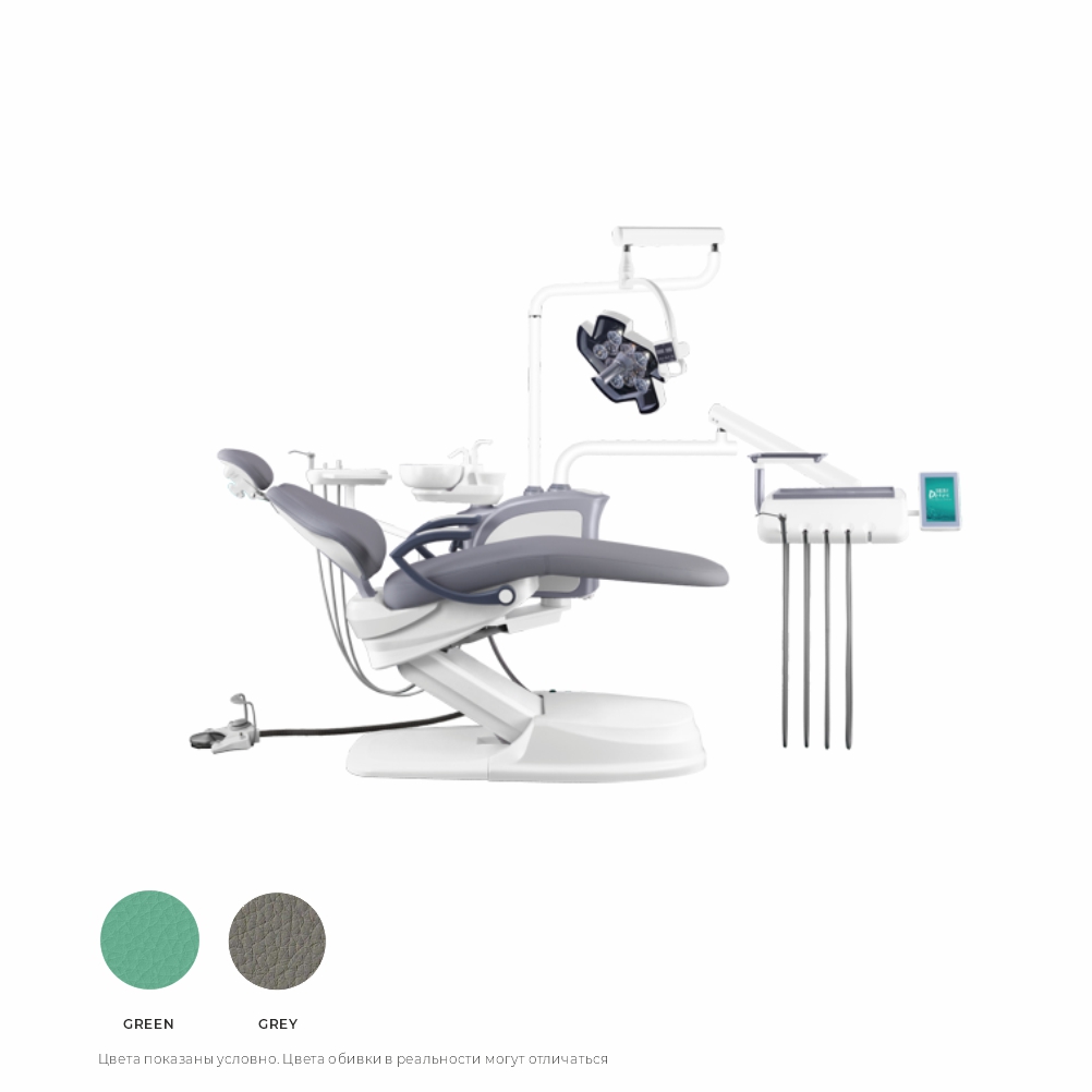 Изображение Установка TS-TOP301 нижн/п, 2 турб.шл, шланг м/м, м/м IM2X, скейлер, п/лампа, Nebula10 LED, стул ДеЛюксе 2шт, цвет Meteor Grey/серый Youth + Насос стомат MONO-JET альфа