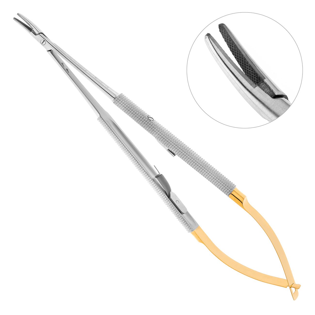 Изображение Иглодержатель 18см изогнутый Castroviejo-Gomel TC HLW 20-18, 1шт