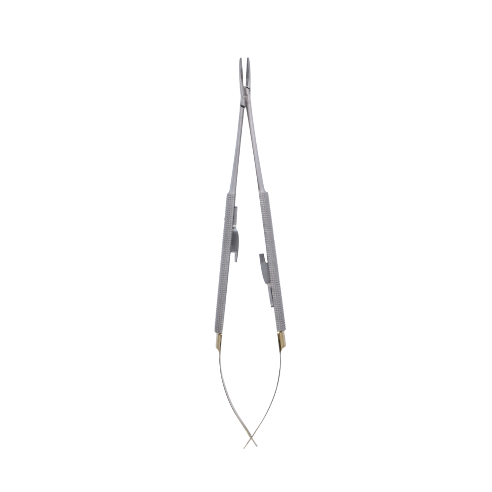 Изображение Иглодержатель 18см изогнутый Castroviejo-Gomel TC HLW 20-18, 1шт 2 из 3