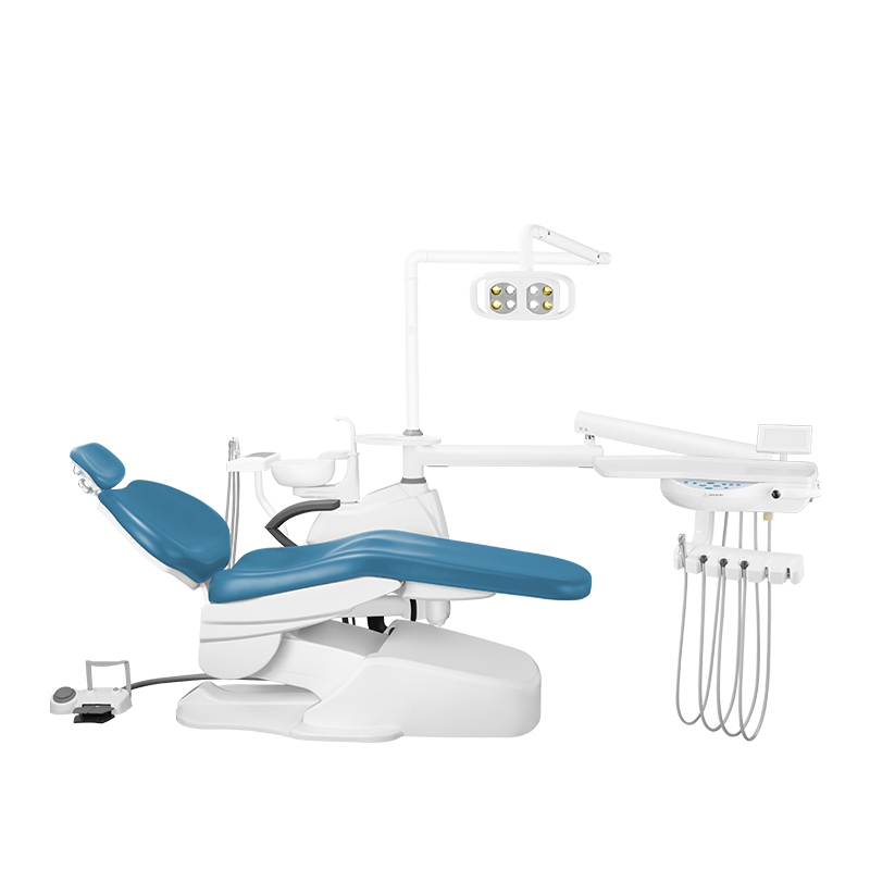 Изображение Установка стомат DETES TS-7830, цвет Light Blue / голубой PU, бесшовн, нижняя/п, DT8, эжектор