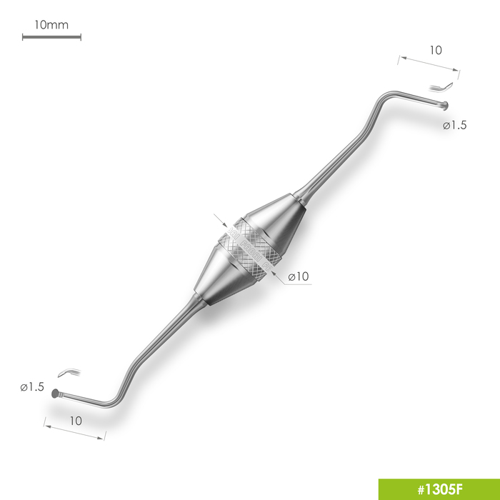 Изображение 1305F Экскаватор двухугловой Ø1.5mm. Эргономичная ручка Ø10мм 2 из 5
