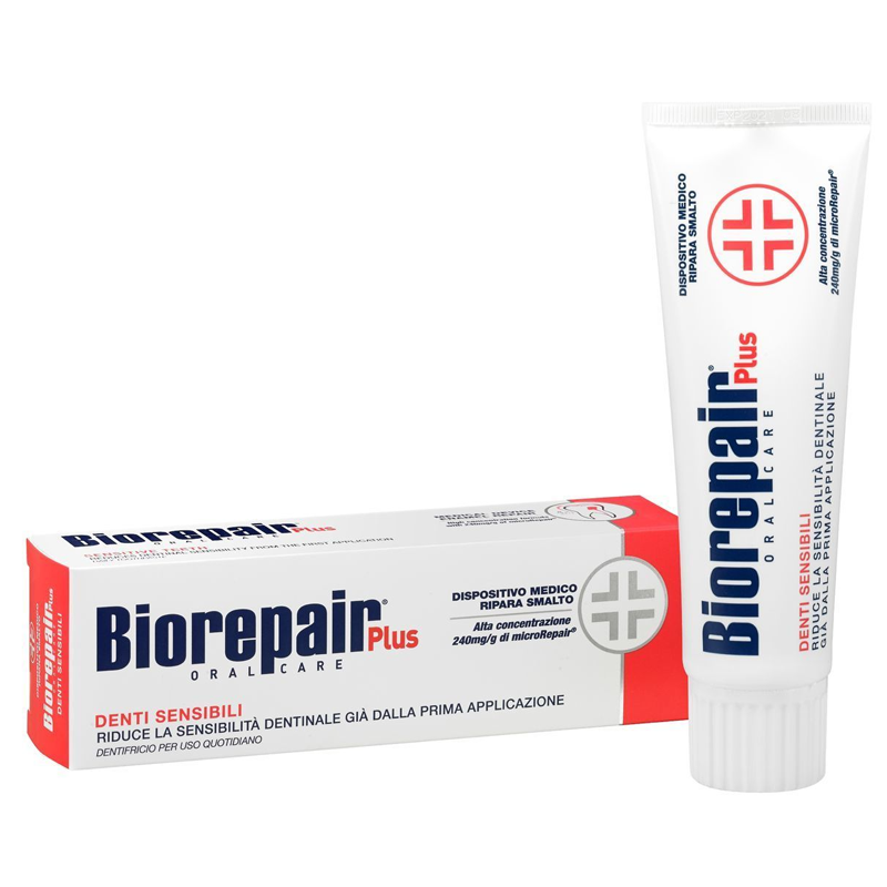 Изображение Зубная паста Biorepair Plus Sensitive Teeth / Биорепейр Плюс для чувствительных зубов 75мл 1 из 1