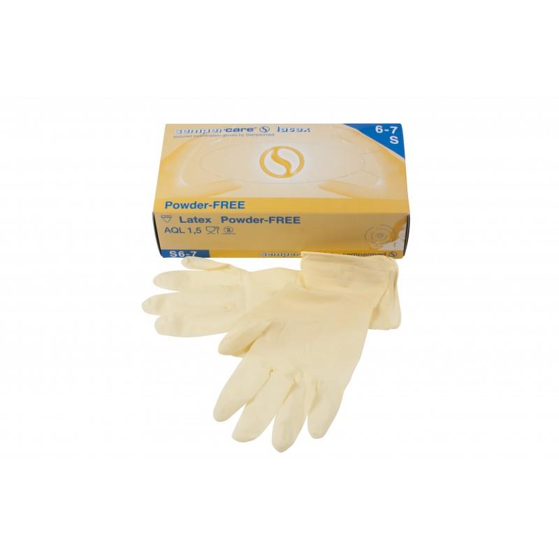 Изображение Перчатки латекс XS 50пар Sempercare PF текстур неопудр желтые Латекс 1 из 1
