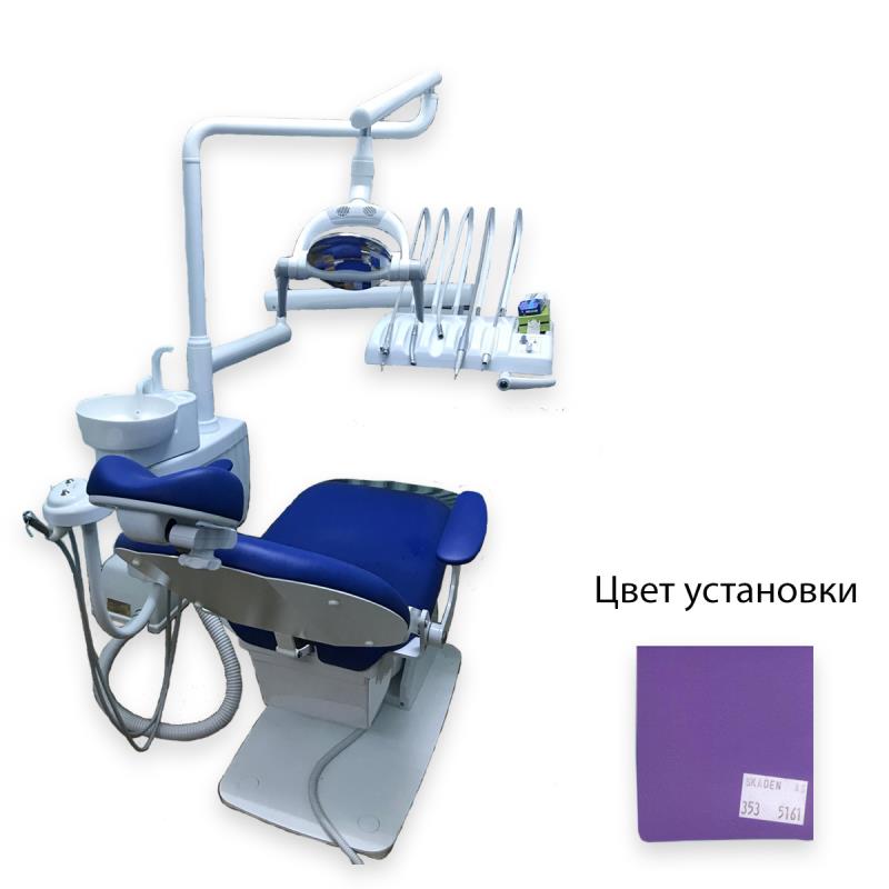 Изображение Установка стомат. Клер с креслом (верх/п блок врача: пистолет в/в, м4 с фибро - 1 шт, мотор ДП-5 с ф/о, скалер,светильник диодный,место ассистента:слюноотсос,пылесос) цвет 5161 9452-0021 1 из 1