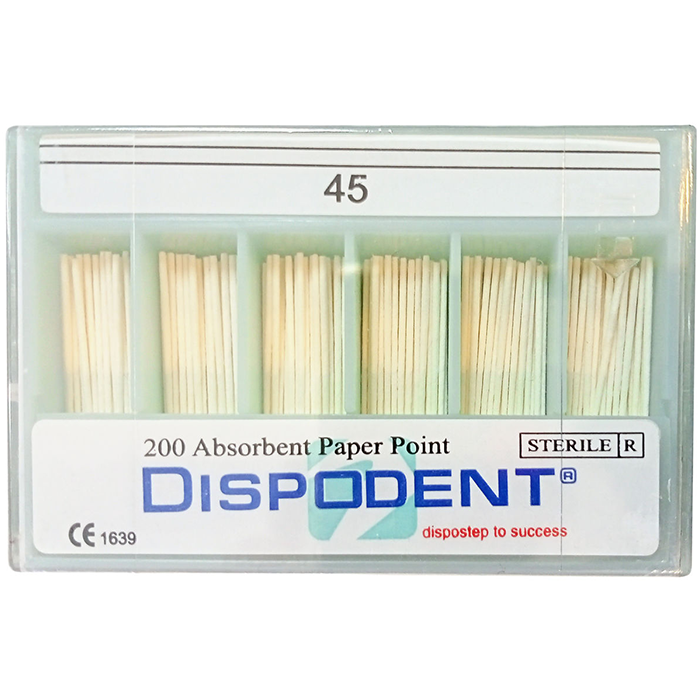 Изображение Штифты бумажные 02 №45 200шт Dispodent 1 из 1