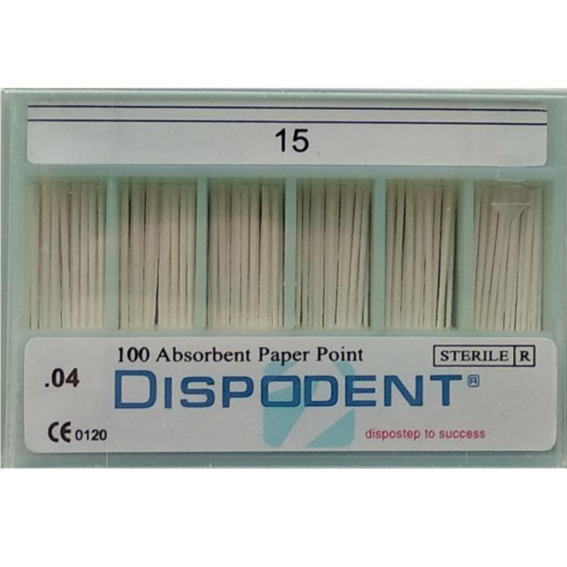 Изображение Штифты бумажные 04 №15 100шт Dispodent 1 из 1