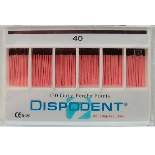 Изображение Штифты гуттаперчевые №40 120шт Dispodent 1 из 1