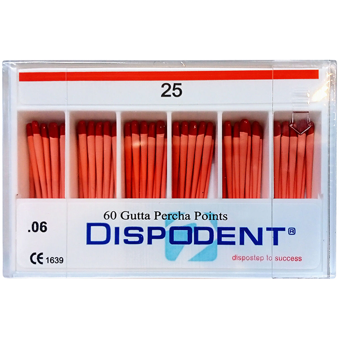 Изображение Штифты гуттаперчевые 06 №25 60шт Dispodent 1 из 1