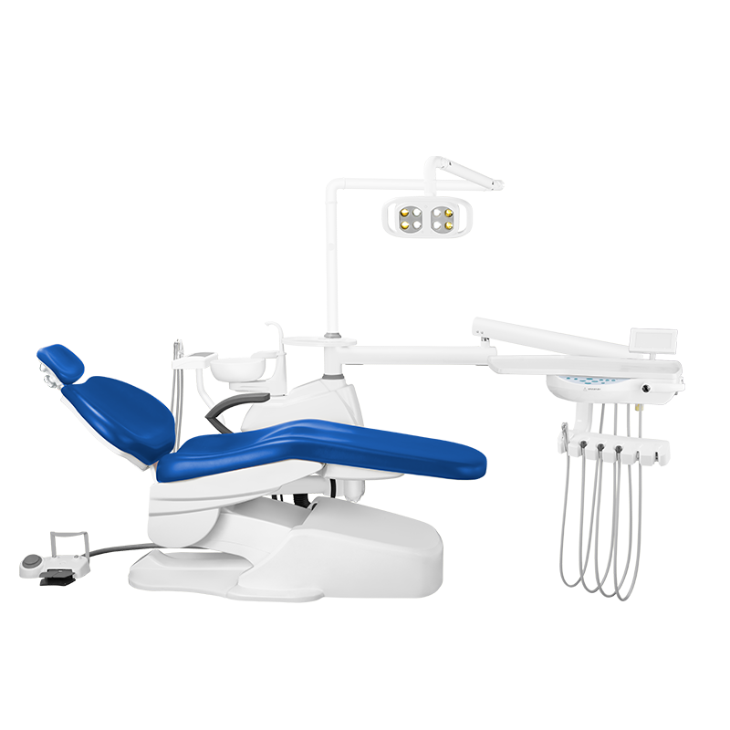 Изображение Установка стомат DETES TS-7830, цвет Dark Blue / синий PU, нижняя/п, DT8, эжектор