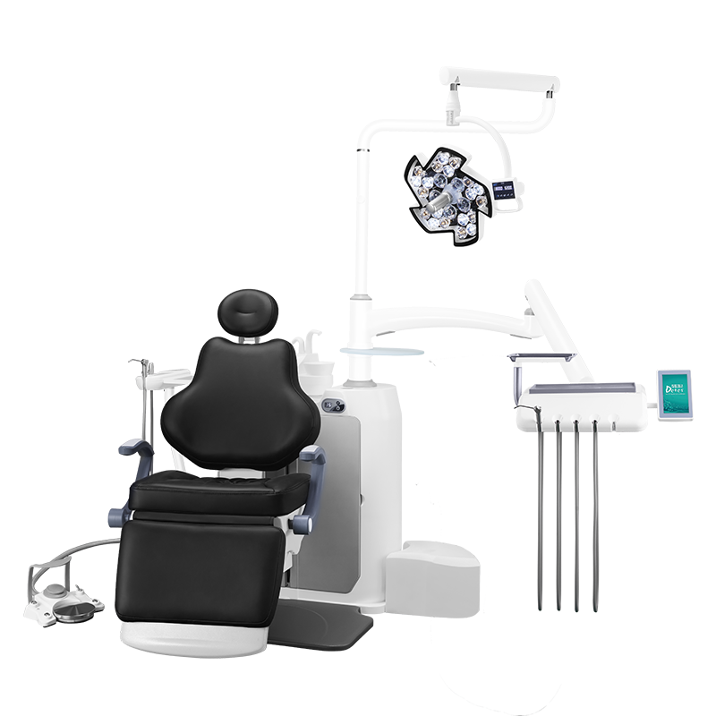 Изображение Установка стомат DETES TS TOP-301 ROTARY, цвет Black / черный Youth, бесшовн, нижняя/п, скейлер и п/лампа WOODPECKER, наконечники DTL HP2KL ,Q6KW, DP 11L, NEBULA