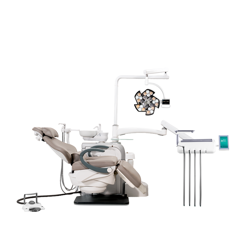 Изображение Установка стомат DETES TS TOP-301 ROTARY, цвет Meteor Grey / серый Youth, бесшовн, нижняя/п, скейлер и п/лампа WOODPECKER, наконечники DTL HP2KL ,Q6KW, DP 11L, NEBULA , модернизированный гидроблок