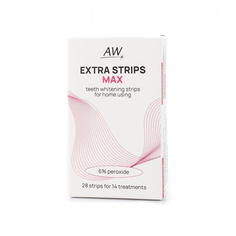 Изображение Полоски для отбеливания зубов Amazing White EXTRA STRIPS MAX 6% peroxide H202 14 саше AW51