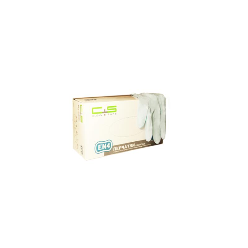 Изображение Перчатки нитрил M 100пар Clean+Safe нестер неопудр текстур на пальцах с валиком EN4 белые 1 из 1