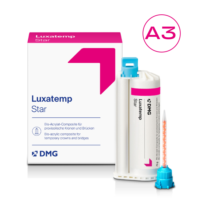 Изображение Luxatemp Star Automix цвет A3, самополимеризующийся композит, картридж, 76гр + 15 насадок 1 из 1