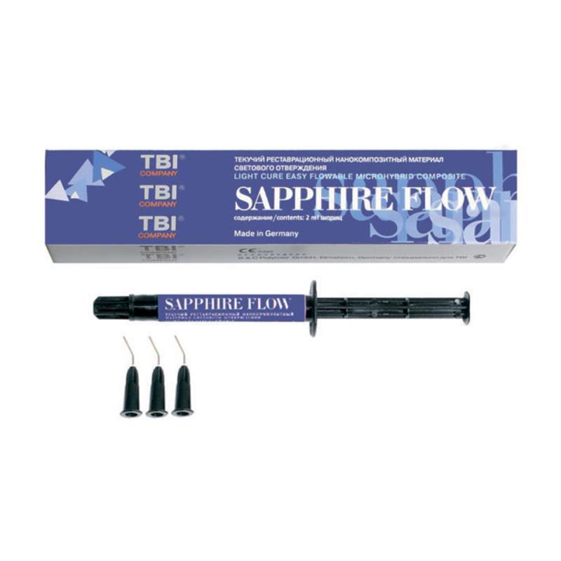 Изображение Sapphire Flow цвет А2, текучий нанокомпозит светоотверждаемый, шприц, 2 мл