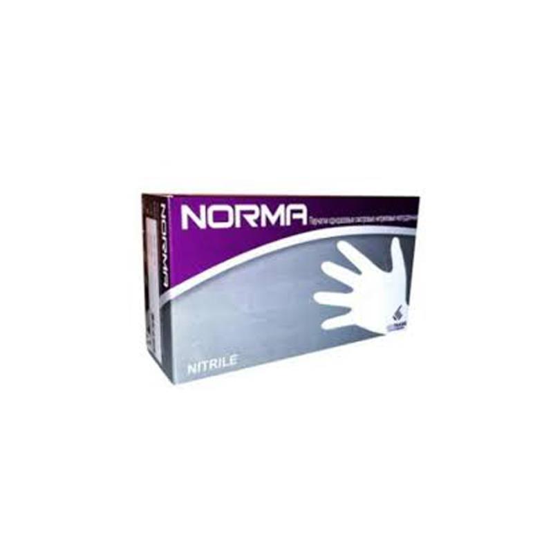 Изображение Перчатки текстурированные неопудренные нитриловые XS сиреневые NORMA (50 пар) 1 из 1