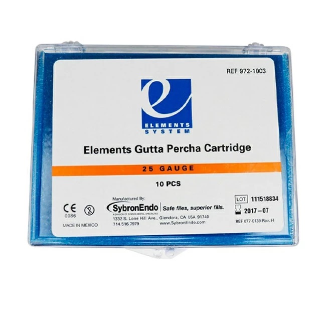 Изображение Гуттаперча в картриджах Elements Gutta Percha Cartridge 25GA низкая вязкость 10шт 972-1003 1 из 1