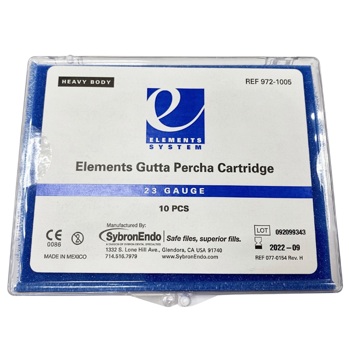 Изображение Гуттаперча в картриджах Elements Gutta Percha Cartridge Heavy 23GA высокая вязкость 10шт 972-1005 1 из 1