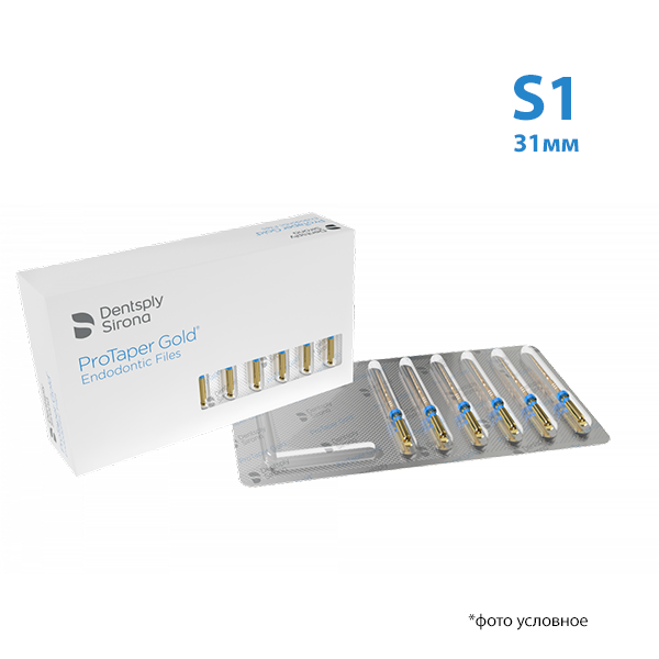 Изображение Протейпер Голд машин формир/Protaper Gold Saping Files S1 31мм 6шт 1 из 1