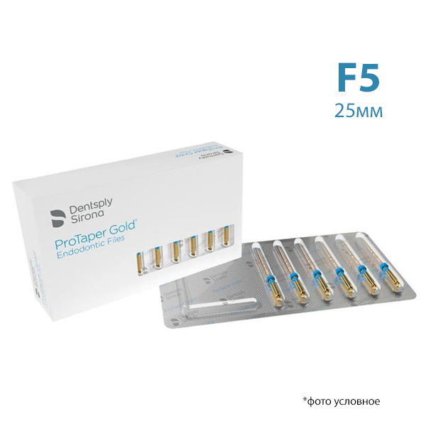 Изображение Протейпер Голд машин заверш / Protaper Gold Finishing Files F5 25мм 6шт 1 из 2
