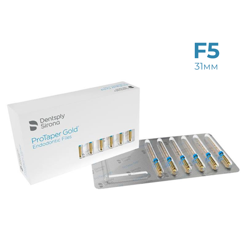 Изображение Protaper Gold Finishing Files размер F5, 31мм, 6шт 1 из 4