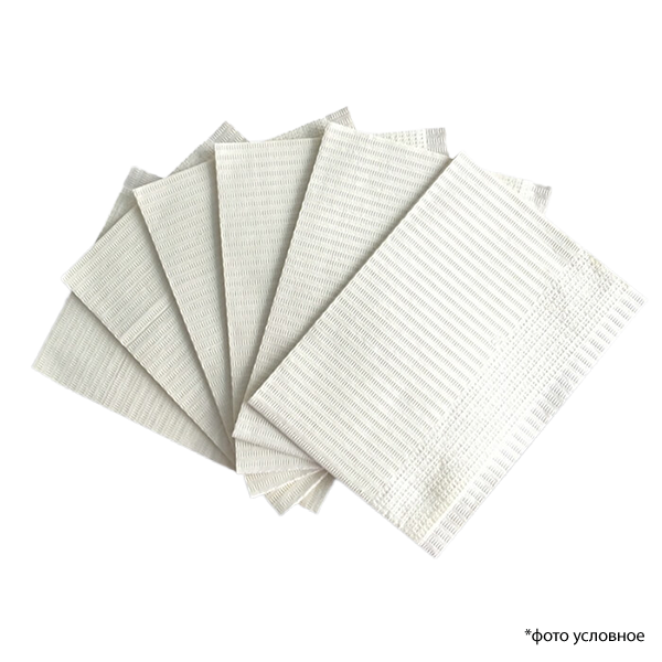 Изображение Салфетки Basic Monoart двухслойные, белые, 33х45см, 500 шт, Euronda