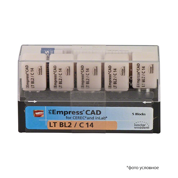 Изображение Емпресс блоки / IPS Empress CAD Cerec/in Lab LT ВL2 C14 5 шт. 602588 1 из 1