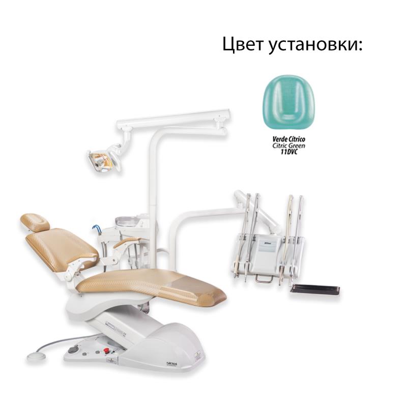 Изображение Установка стомат Gallant верх подача с ф/о,слюноотсос,пылеотсос,негатоскоп,светильник CONCEPT-LED,стул врача 11DVC (Citric Green) 904 + Микромотор МС3 LK с подсветкой+Шланг универсальный 1700336-001 1 из 1