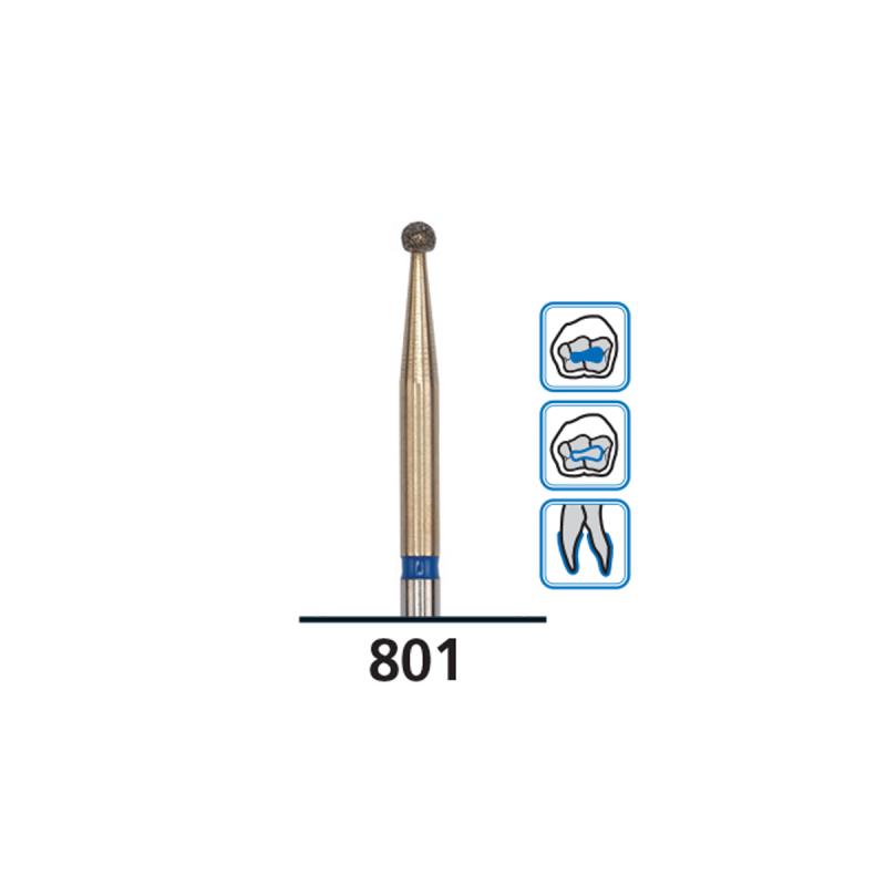 Изображение Бор (абразив) алмазный FG piranha medium long shang 801/012M DFS 539228SL 1 из 1