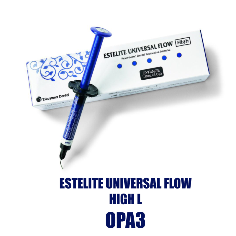 Изображение Estelite Universal Flow High L оттенок OPA3, высокая текучесть, шприц (3 гр.) 13855 1 из 1