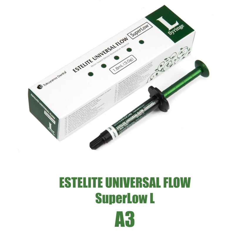 Изображение Estelite Universal Flow SuperLow L оттенок А3, сверхнизкая текучесть, шприц (3 гр.), 13871 1 из 1