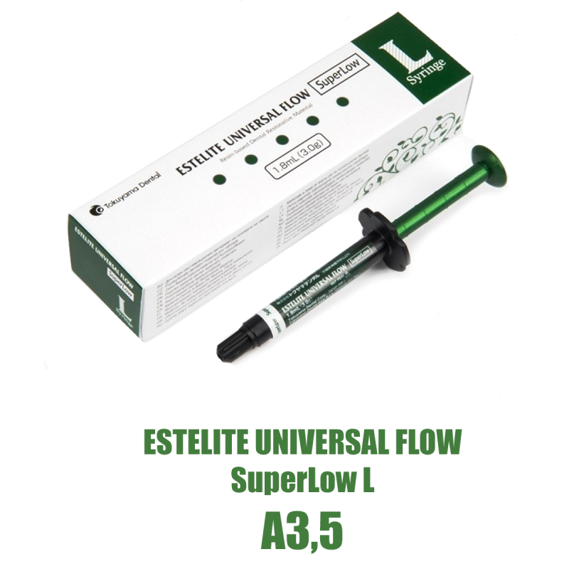 Изображение Estelite Universal Flow SuperLow L оттенок А3.5, сверхнизкая текучесть, шприц (3 гр.), 13872 1 из 1
