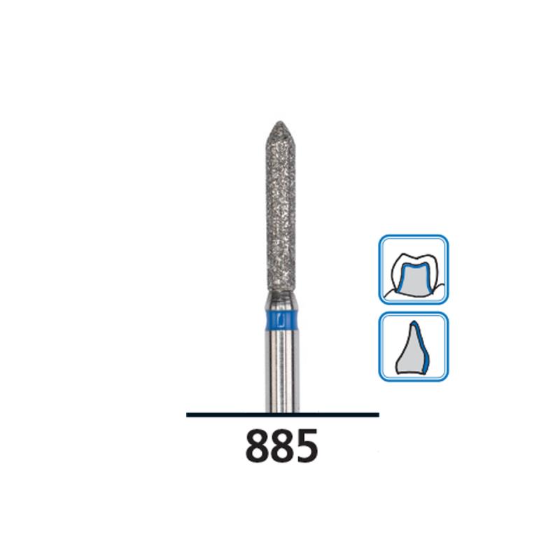 Изображение Бор (абразив) алмазный FG diamond medium short shank 885/012M DFS 532418ku 1 из 1