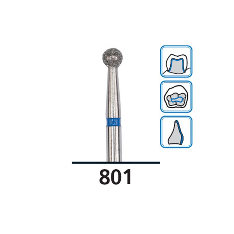 Изображение Бор (абразив) алмазный FG diamond medium short shank 801/016M DFS 530038ku 1 из 1