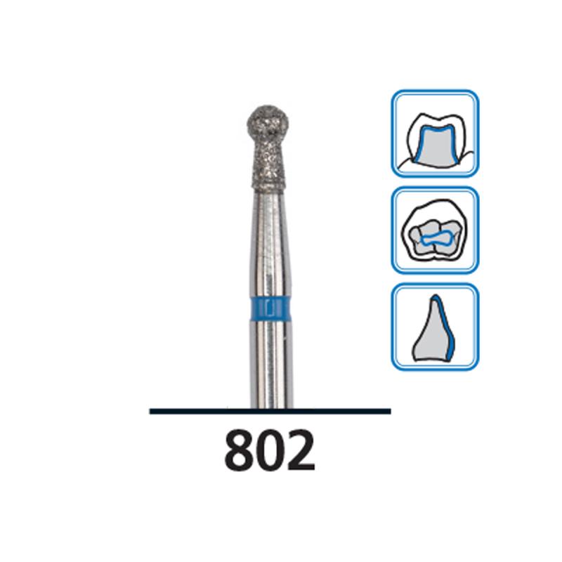 Изображение Бор (абразив) алмазный FG diamond medium short shank 802/016M DFS 530338ku 1 из 1