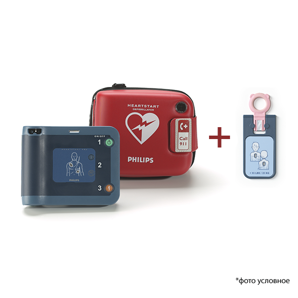 Изображение Дефибриллятор HeartStart FRx с принадлежностями+Ключ детский 861304/C+K и сумка 861304/C+K