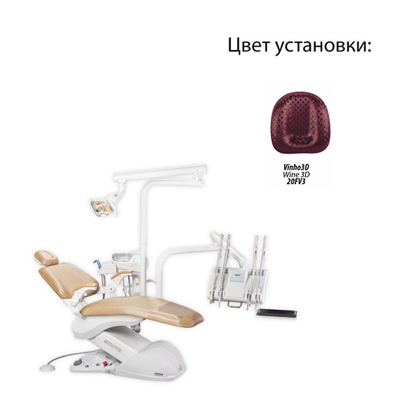 Изображение Установка стомат Gallant верх подача с ф/о,слюноотсос,пылеотсос,негатоскоп,светильник CONCEPT-LED,стул врача 20FV (Wine) 904 + Микромотор МС3 LK с подсветкой+Шланг универсальный 1700336-001 1 из 1