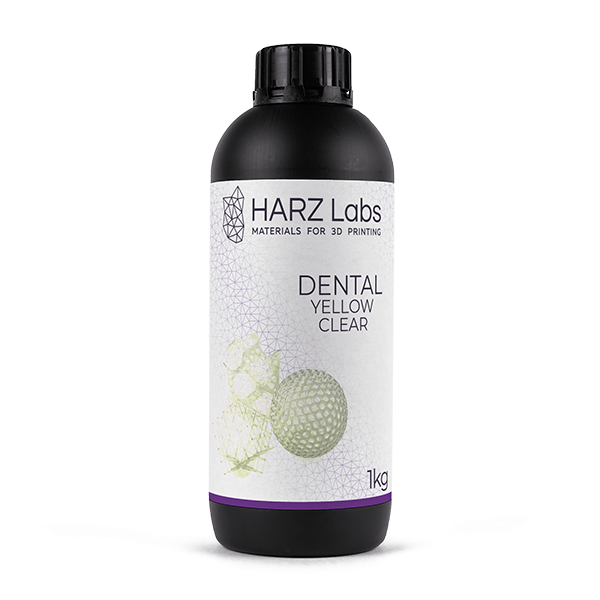 Изображение Фотополимер HARZ Labs Дентал Еллоу Клер / Dental yellow clear (LCD/DLP) 1000гр 1 из 1
