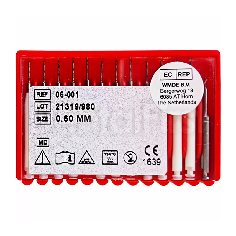 Изображение Штифты Нордин титановые парапульпарные 0,6мм 12 шт+ сверло 1шт 06-001