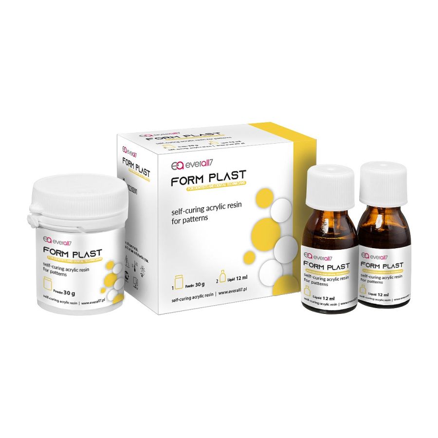 Изображение Form Plast акриловый материал предназначен для моделирования, порошок+жидкость, 30гр+2х12мл