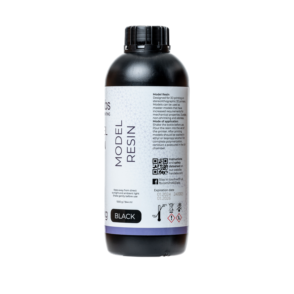 Изображение Фотополимер Model Resin Black (LCD/DLP) для 3D-печати, 1000гр 2 из 2