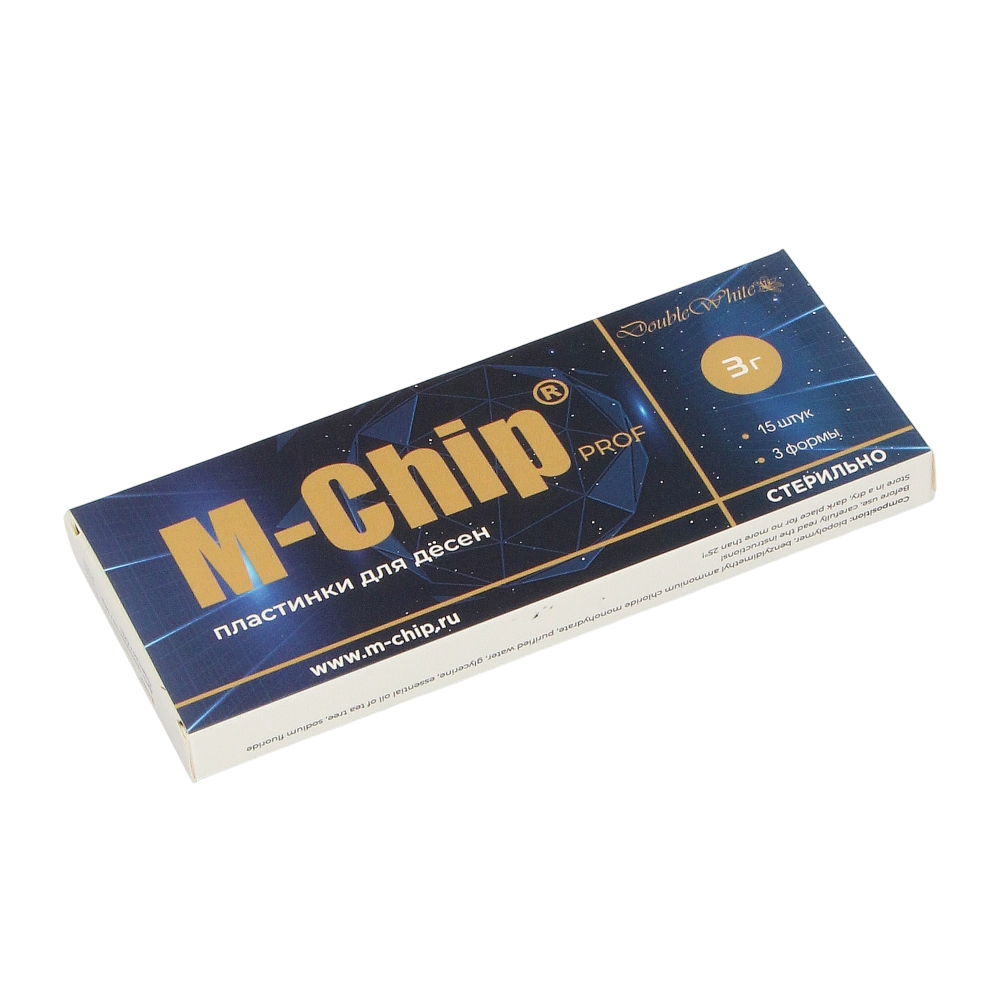 Изображение М-чип / M-Chip пластинки для десен 15шт Double White