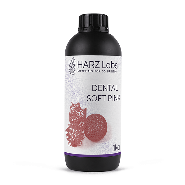 Изображение Фотополимер HARZ Labs Дентал Пинк Софт / Dental Pink Soft (LCD/DLP) 1000гр 1 из 1