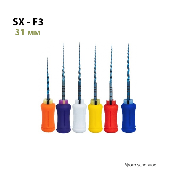 Изображение Суперфайл/SuperFile (Heat Activation) Hand набор SX-F3/31мм никель-титан 6 шт Eurofile 1 из 1